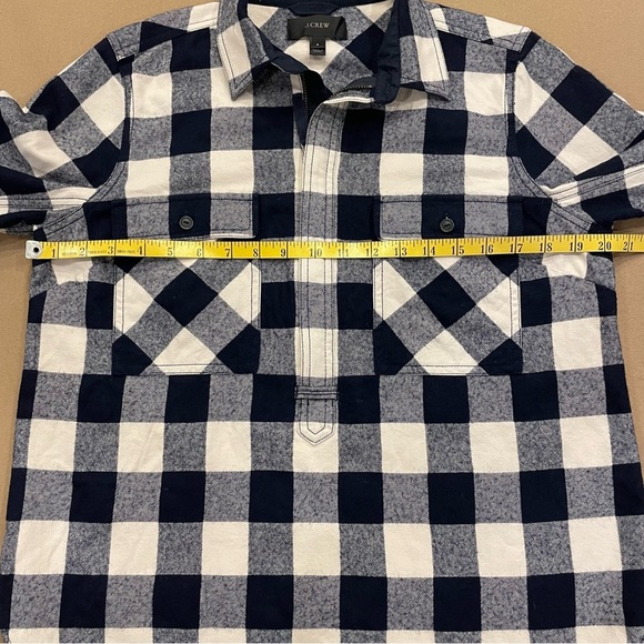 J. Crew Women’s Buffalo Check Half Zip Shirt Jacket Cotton/Wool Blend Size Small - Picture 7 of 13